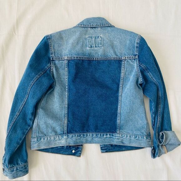 Abercrombie & Fitch Womens Jean Jacket Button Longsleeve Denim Distressed Small - Picture 3 of 3